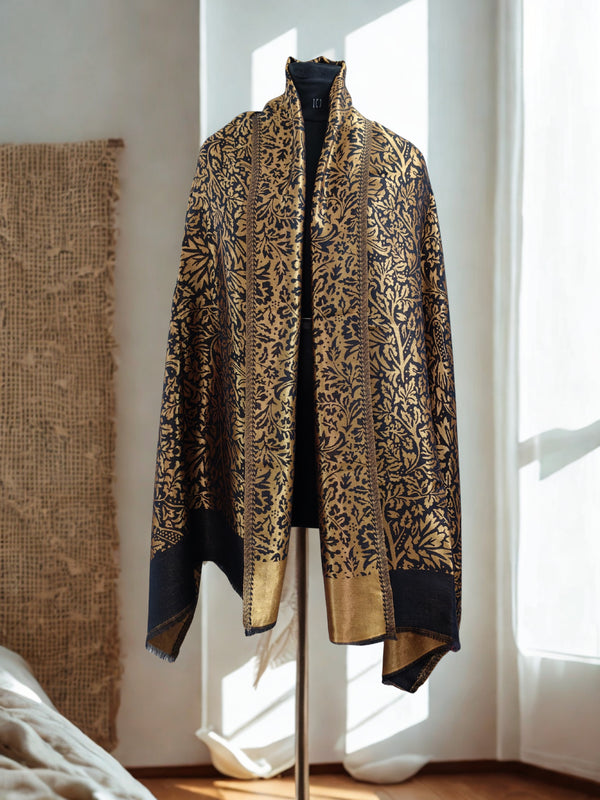 Reversible self zari stole