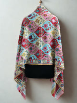 Kalamkari stole with zari