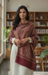 Kani shawl with gold zari