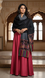 Black / Grey reversible with baraat border