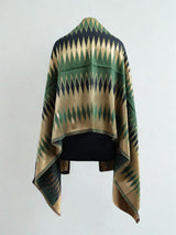 Ikat zari reversible stole
