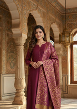 Reversible self zari stole