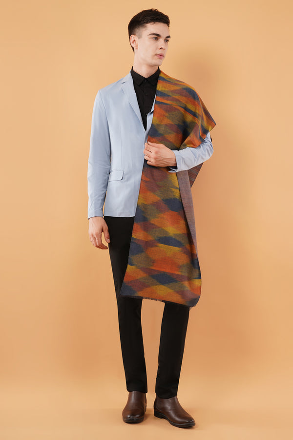 Ikat reversible pashmina muffler