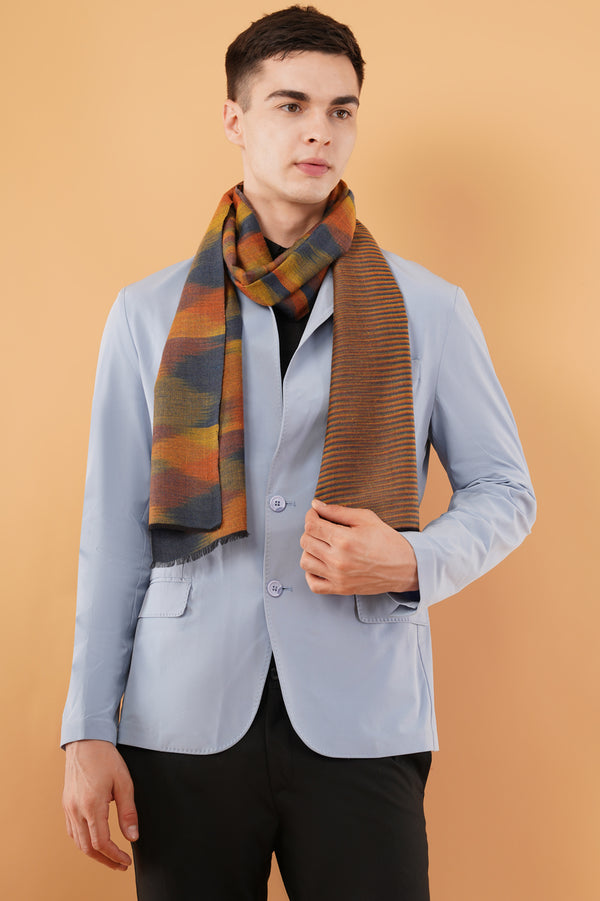 Ikat reversible pashmina muffler