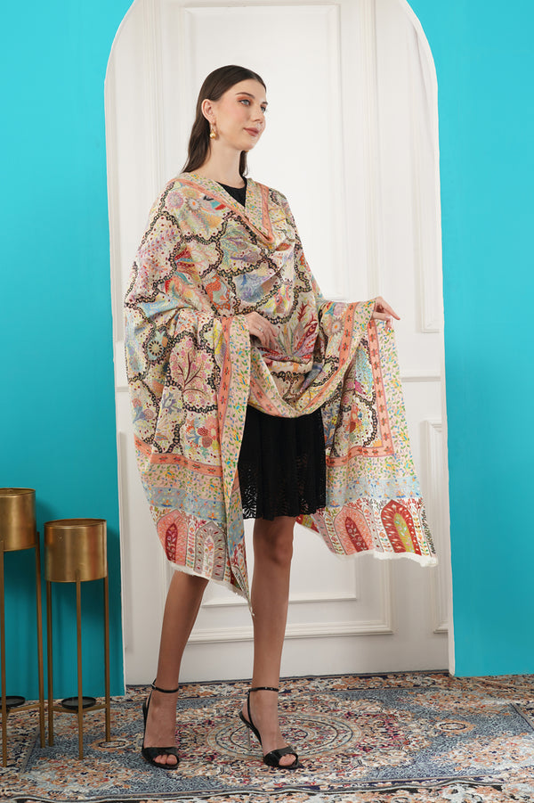 Pashmina wool Handwork Shawl