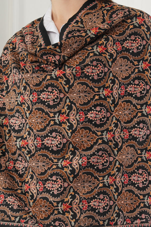 Jamawar embroidery stole