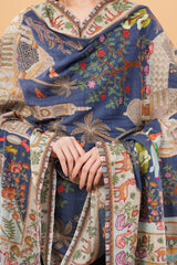 Darbaar tilla work shawl