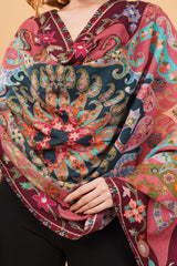 French Paisley kalamkari Zari stole