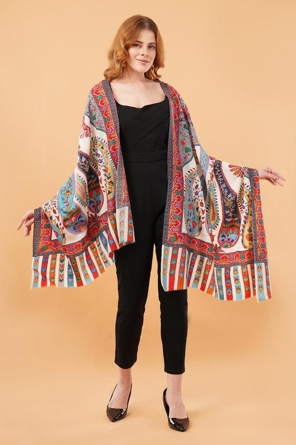 Paisley kalamkari stole
