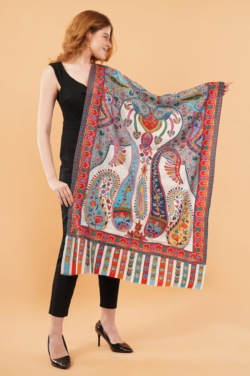 Paisley kalamkari stole