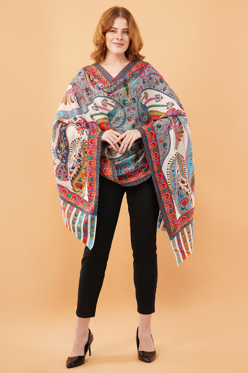Paisley kalamkari stole