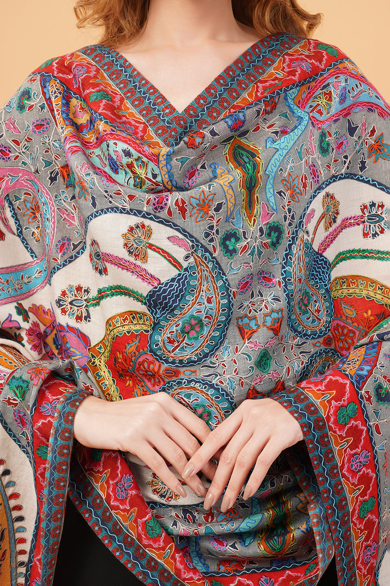 Paisley kalamkari stole