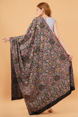 Palm art silk embroidery shawl