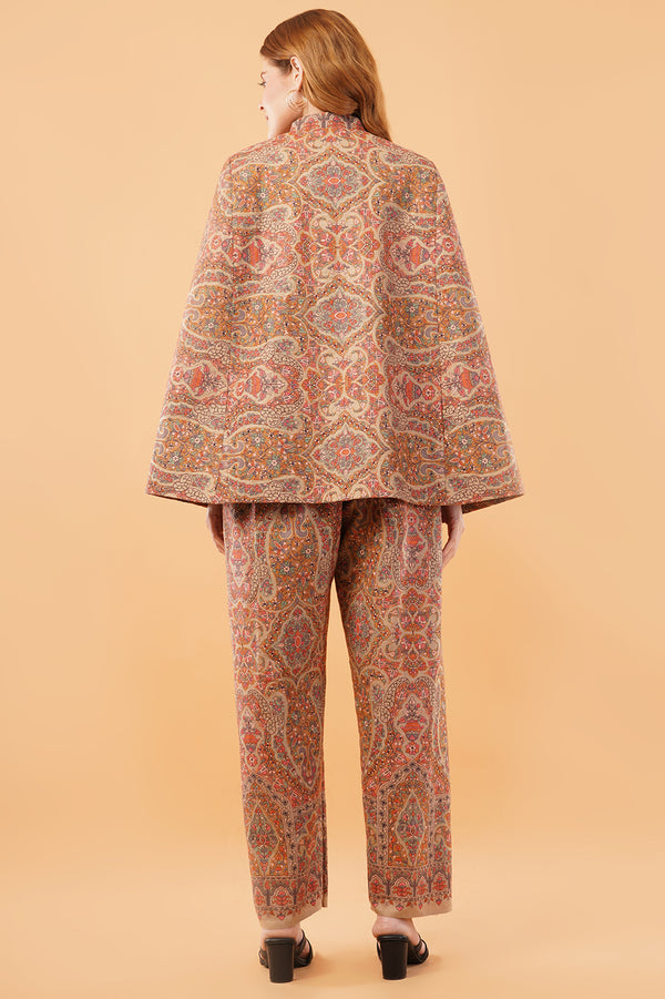 Beige jamawar co-ord set