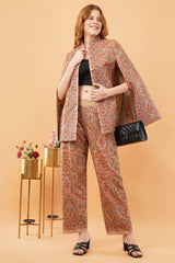 Beige jamawar co-ord set