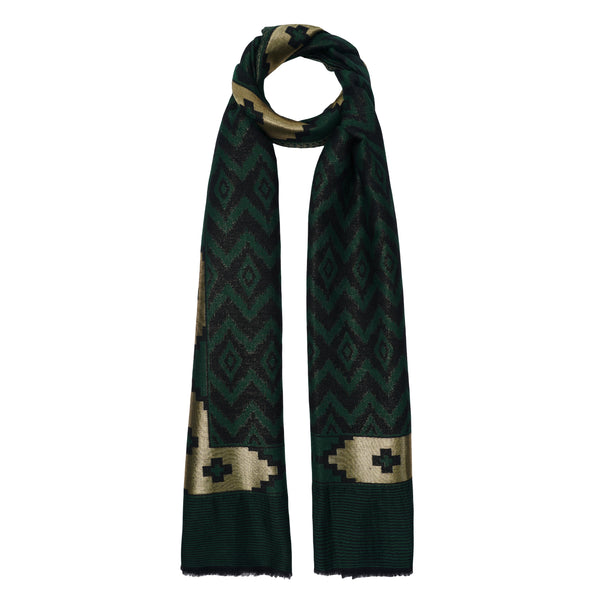 REVERSIBLE IKAT ZARI STOLE