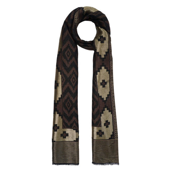 REVERSIBLE IKAT ZARI STOLE