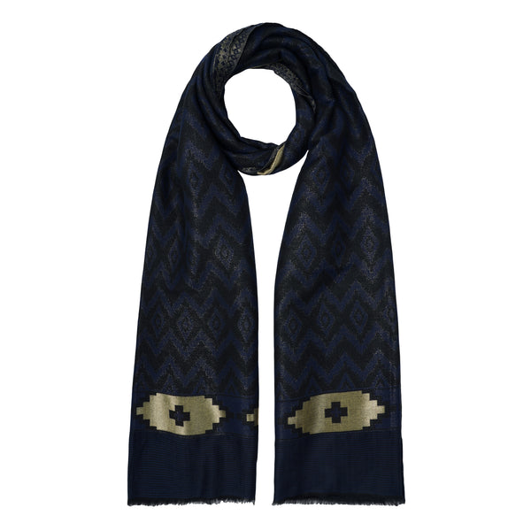 REVERSIBLE IKAT ZARI STOLE