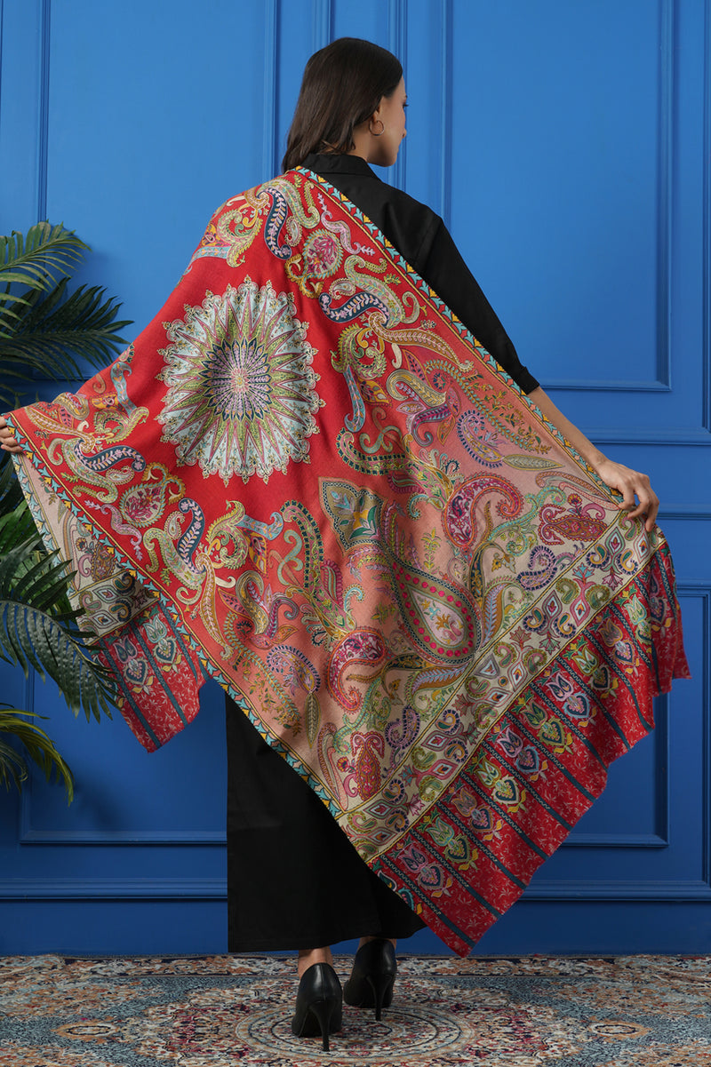 Ombre Kalamkari stole
