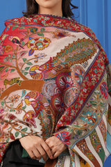 Ombre Kalamkari stole