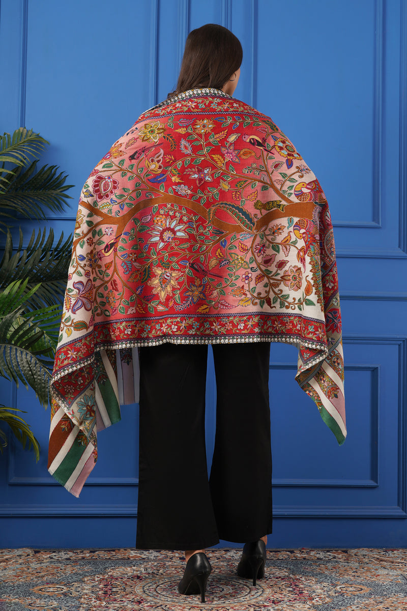 Ombre Kalamkari stole