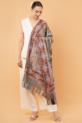 Heavy kalamkari embroidered shawl