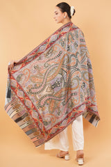 Heavy kalamkari embroidered shawl