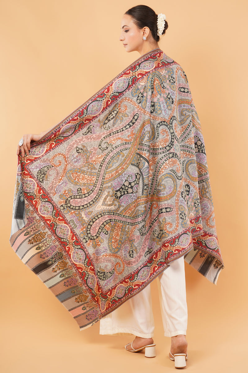 Heavy kalamkari embroidered shawl