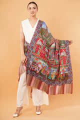 Kalamkari embroidery shawl