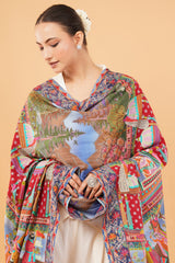 Kalamkari embroidery shawl