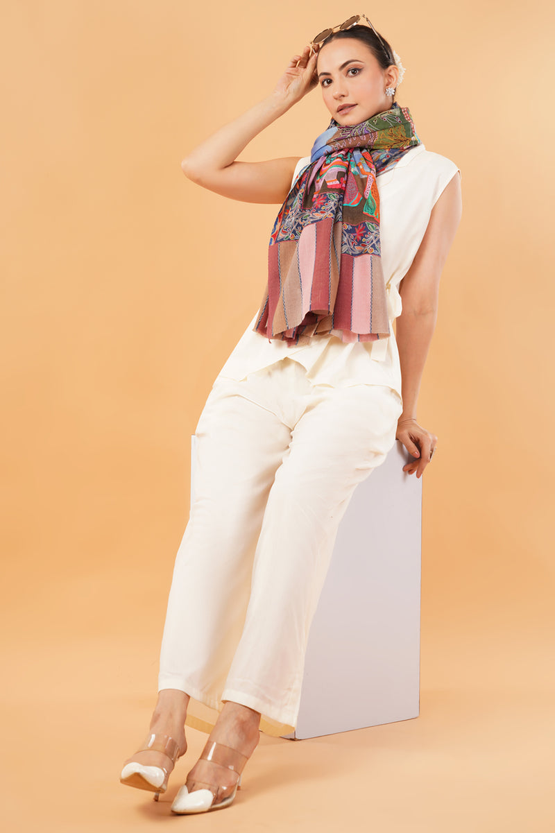 Kalamkari embroidery shawl