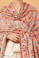 Art silk embroidered shawl