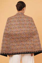 Check heavy embroidery Cape