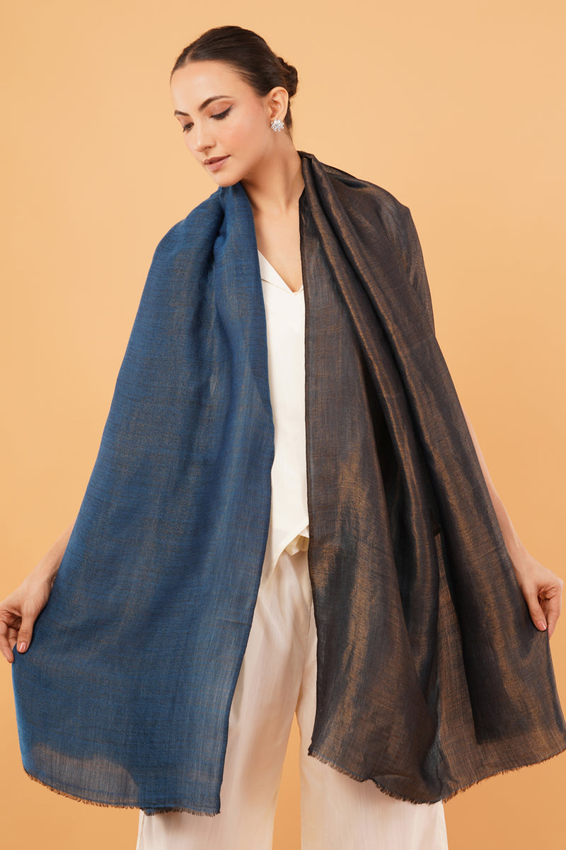 ELITE MOONLIGHT ZARI REVERSIBLE STOLE