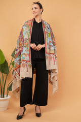 Ramayan Embroidered Kalamkari shawl