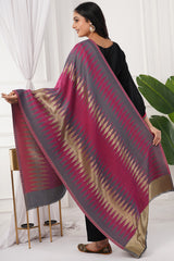 Multi Ikat Zari Stole