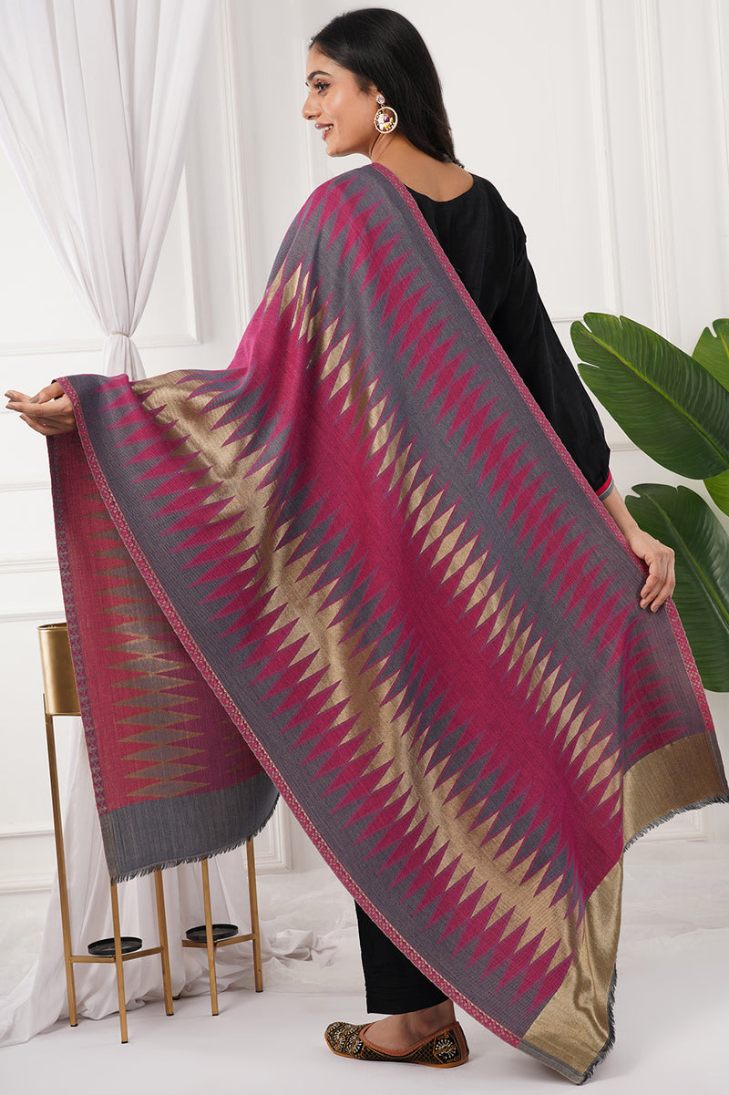 Multi Ikat Zari Stole