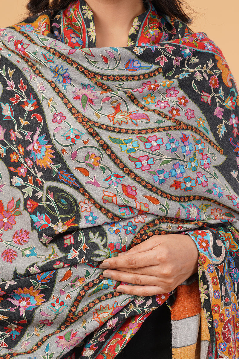 Kalamkari with zari