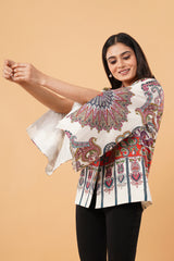 Kalamkari zari cape