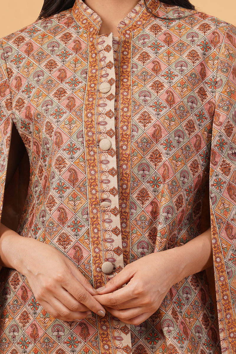 Box design Jamawar emboridery cape