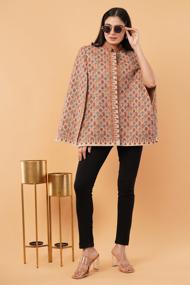 Box design Jamawar emboridery cape