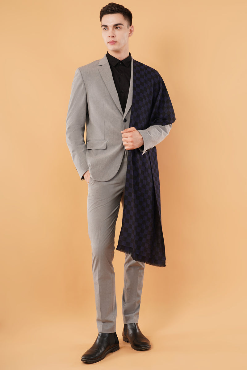 Checked Pashmina muffler