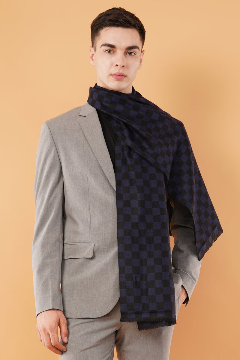 Checked Pashmina muffler
