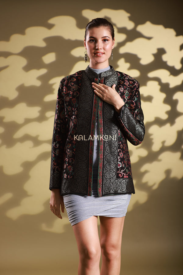 Paisley border kani zari jacket