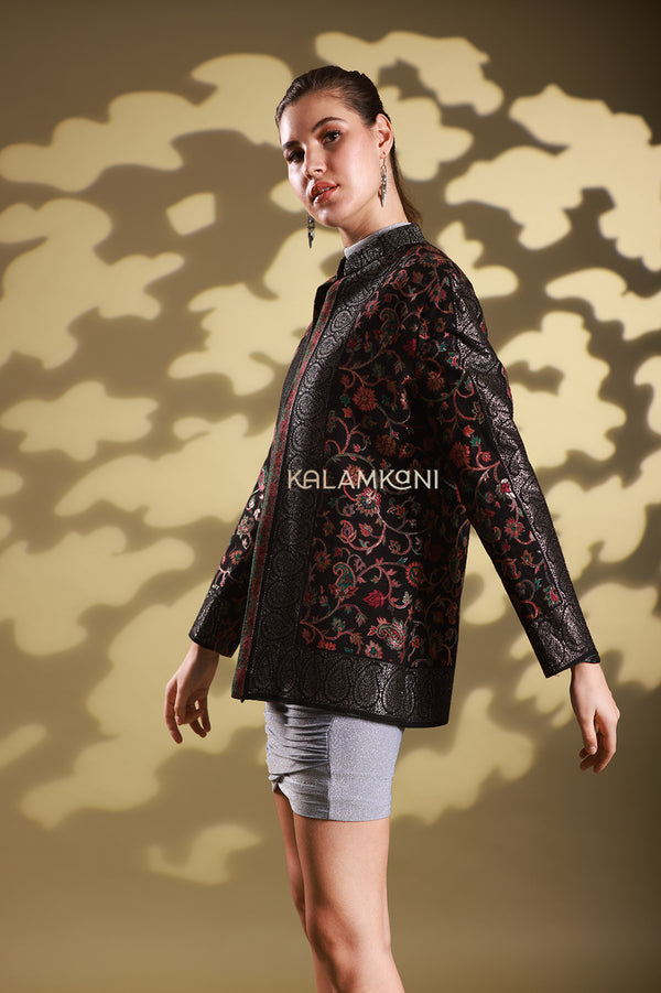 Paisley border kani zari jacket