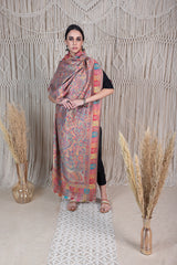 Silk peacock dupatta with zari