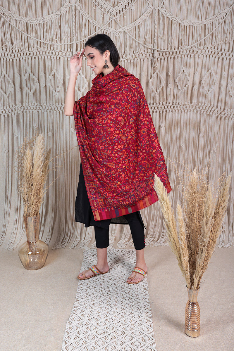 Woven kani shawl