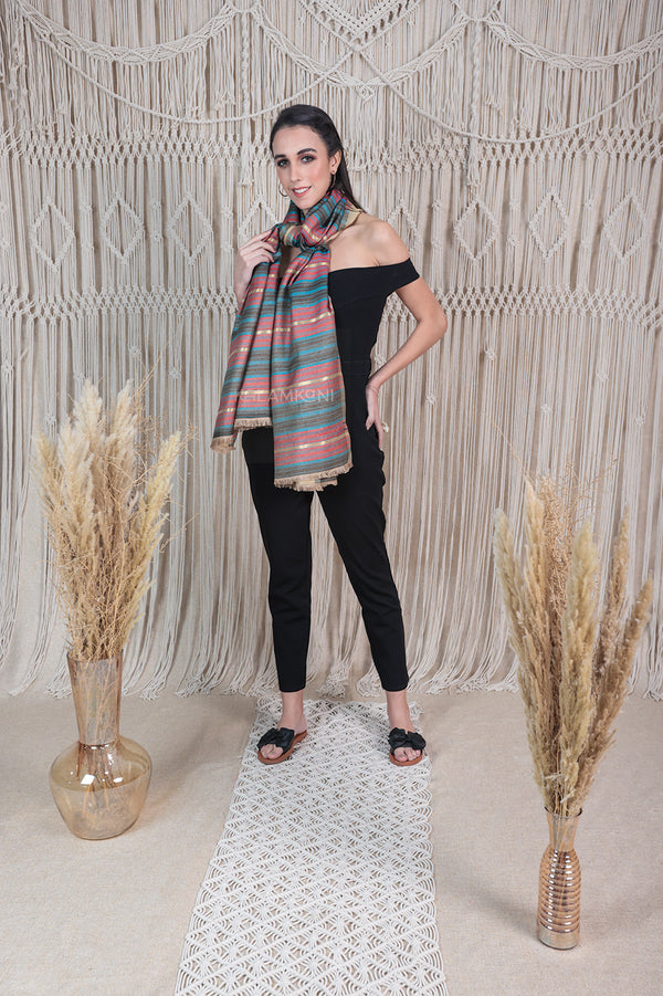 Trendy multi-color stripes with beige color