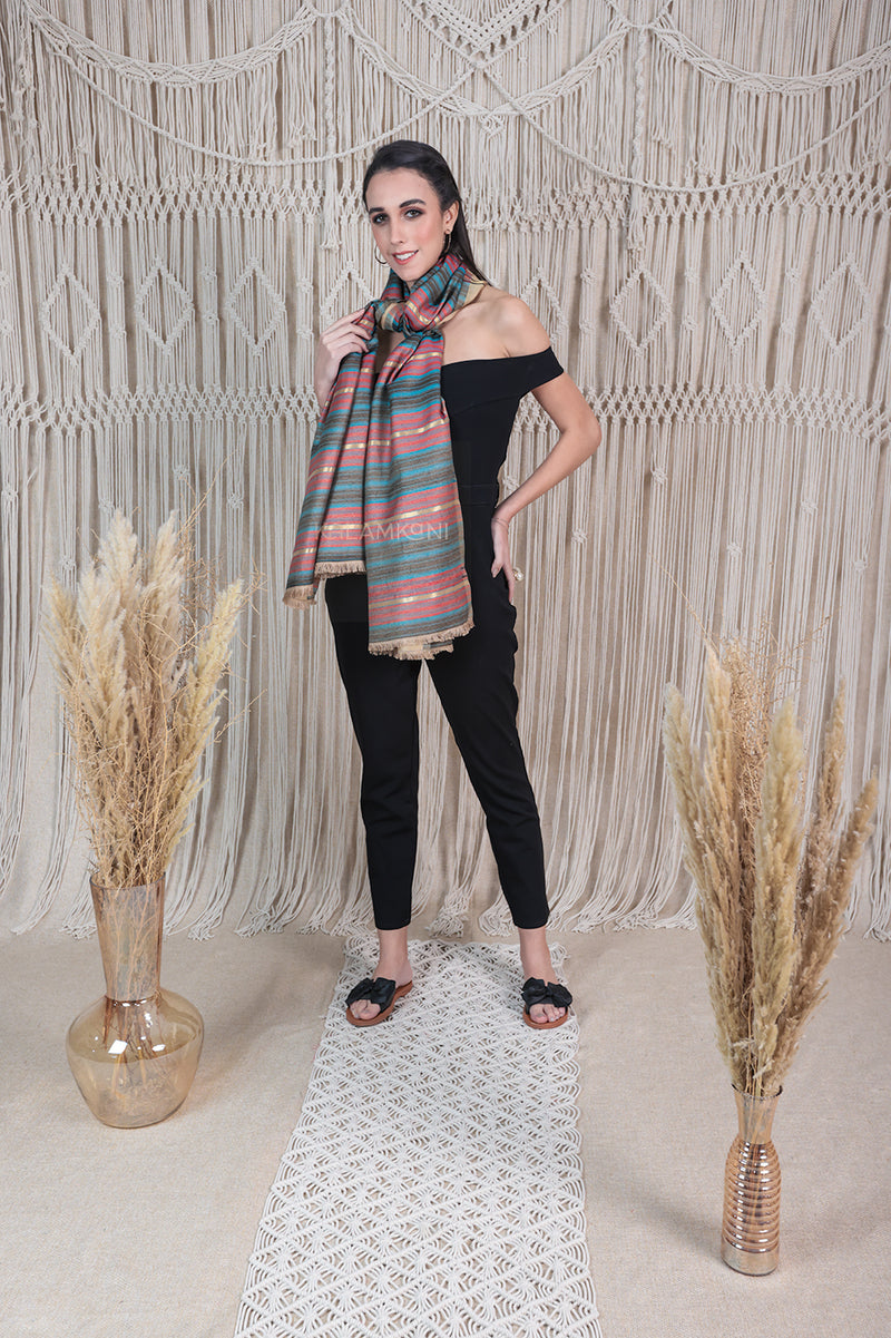 Trendy multi-color stripes with beige color