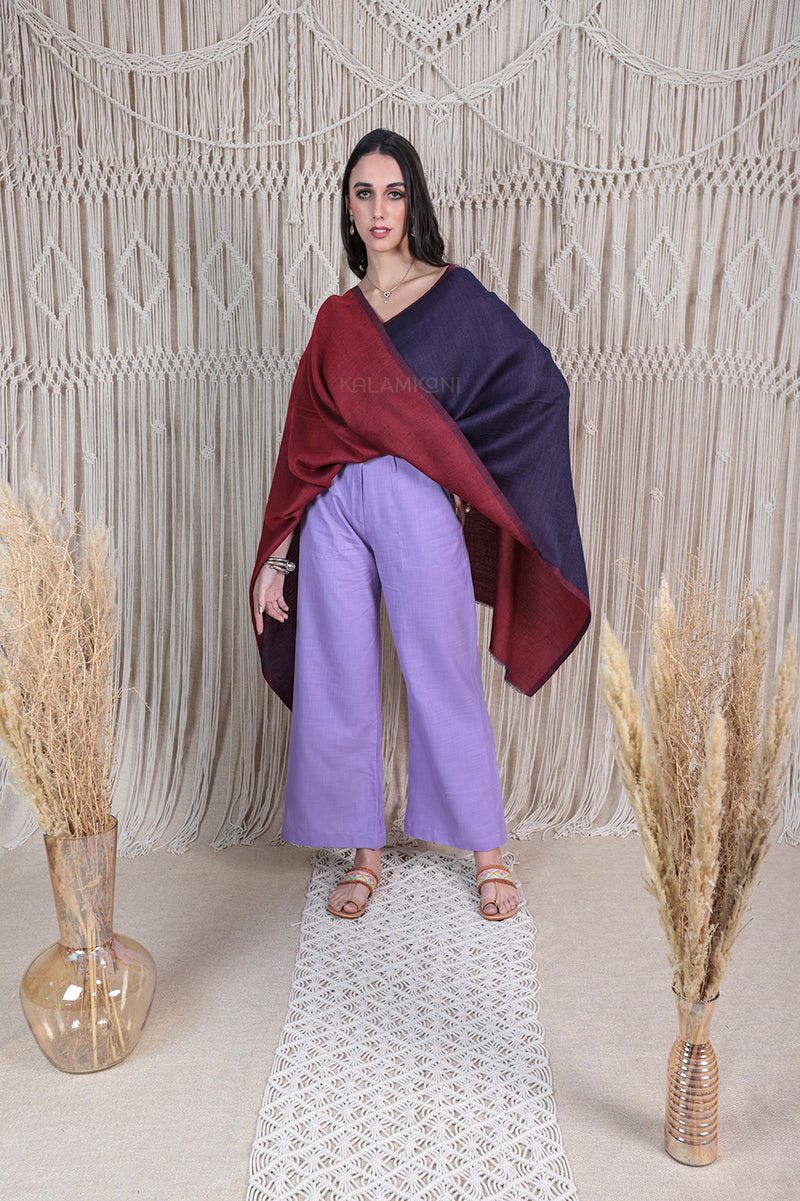 Reversible Cashmere wool stole